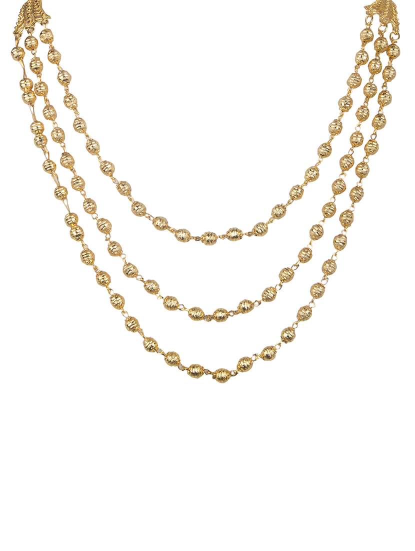 gold brass long necklace