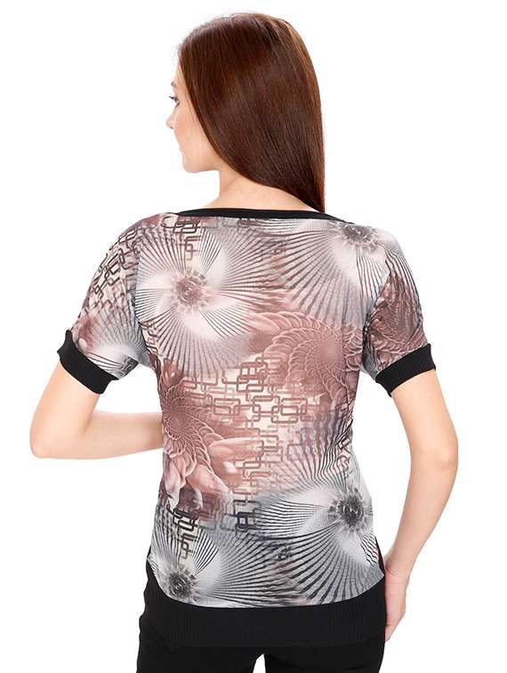 women's straight round neck top - 15916380 -  Standard Image - 2