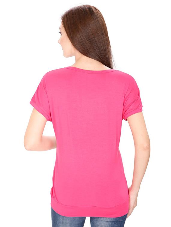 women's straight round neck top - 15916404 - Standard Image - 2