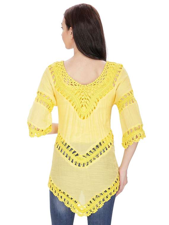 v-neck crochet tunic - 15916439 -  Standard Image - 2