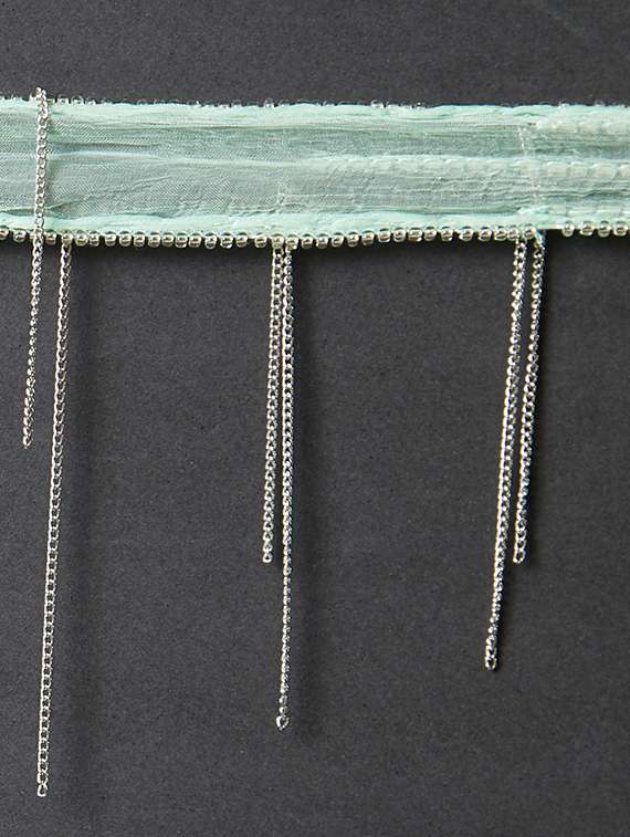 green embellished stole - 15916554 - Standard Image - 2
