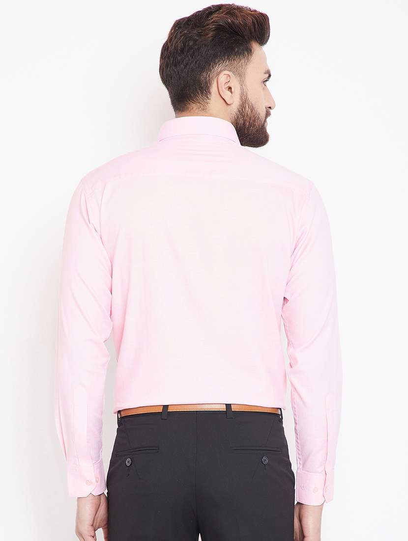pink solid formal shirt - 15916853 - Standard Image - 2