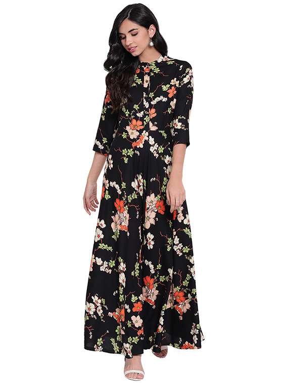 Flared Floral Kurta