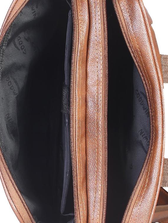 tan leatherette laptopbag - 15918430 - Standard Image - 2