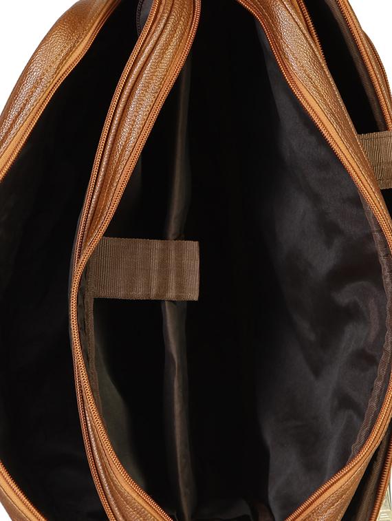 tan leatherette laptopbag - 15918455 - Standard Image - 2