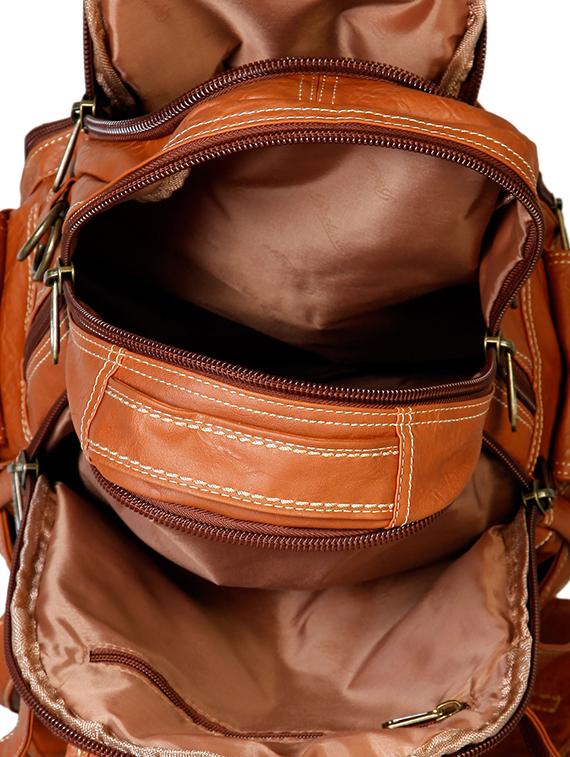 tan leatherette backpack - 15918486 - Standard Image - 2
