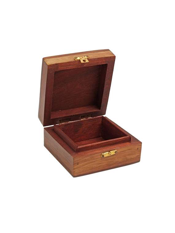 desi karigar wooden jewellery box - 15918850 - Standard Image - 2