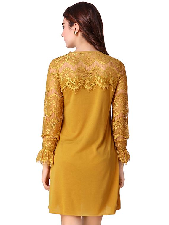 lace paneled a-line dress - 15918917 -  Standard Image - 2