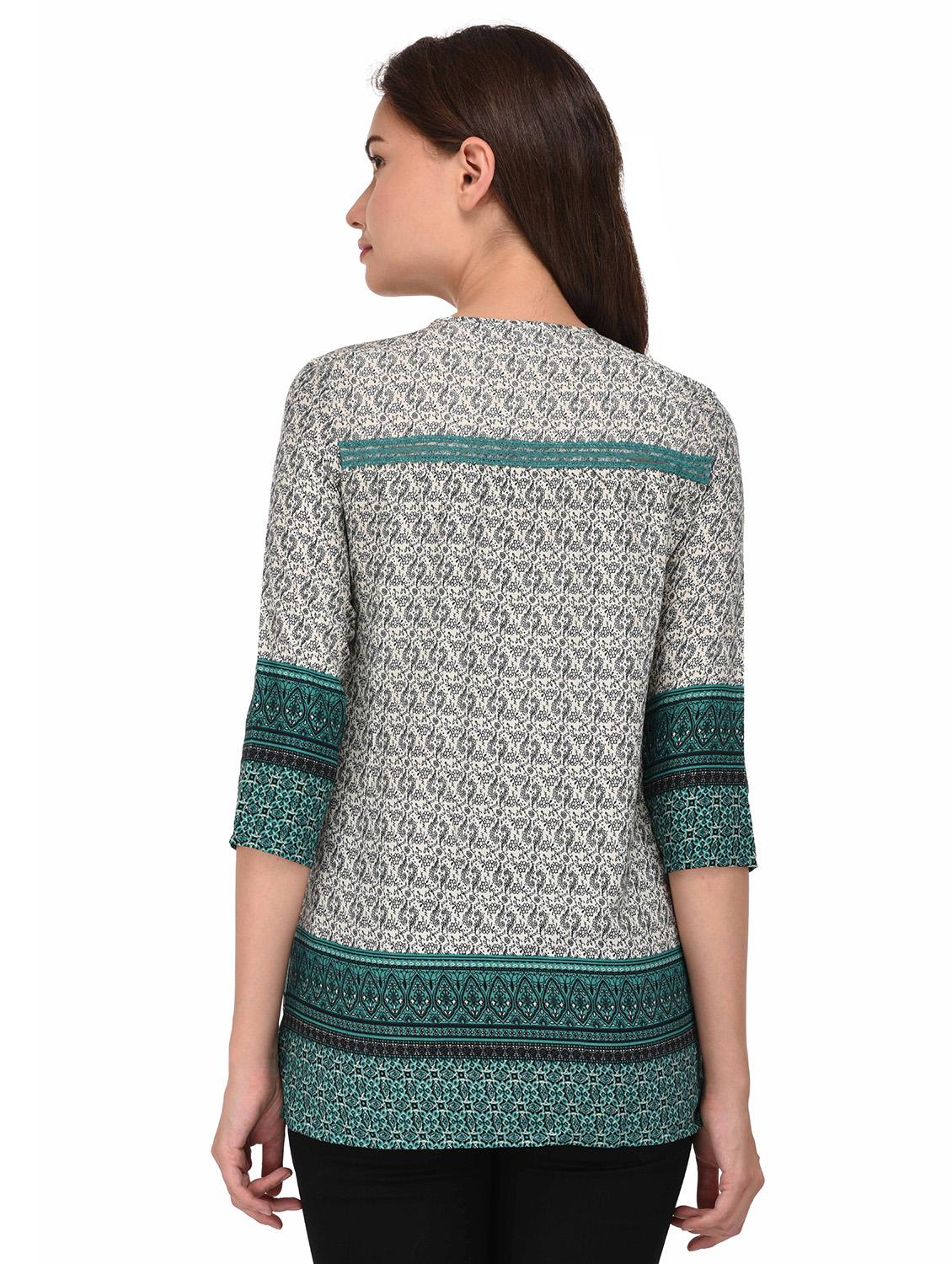 tassel tie-up lace trim tunic - 15919478 - Standard Image - 2