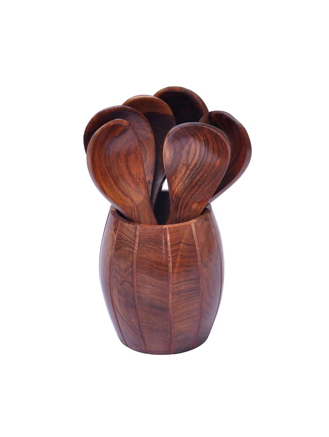 desi karigar set of 6 soup spoons with holder