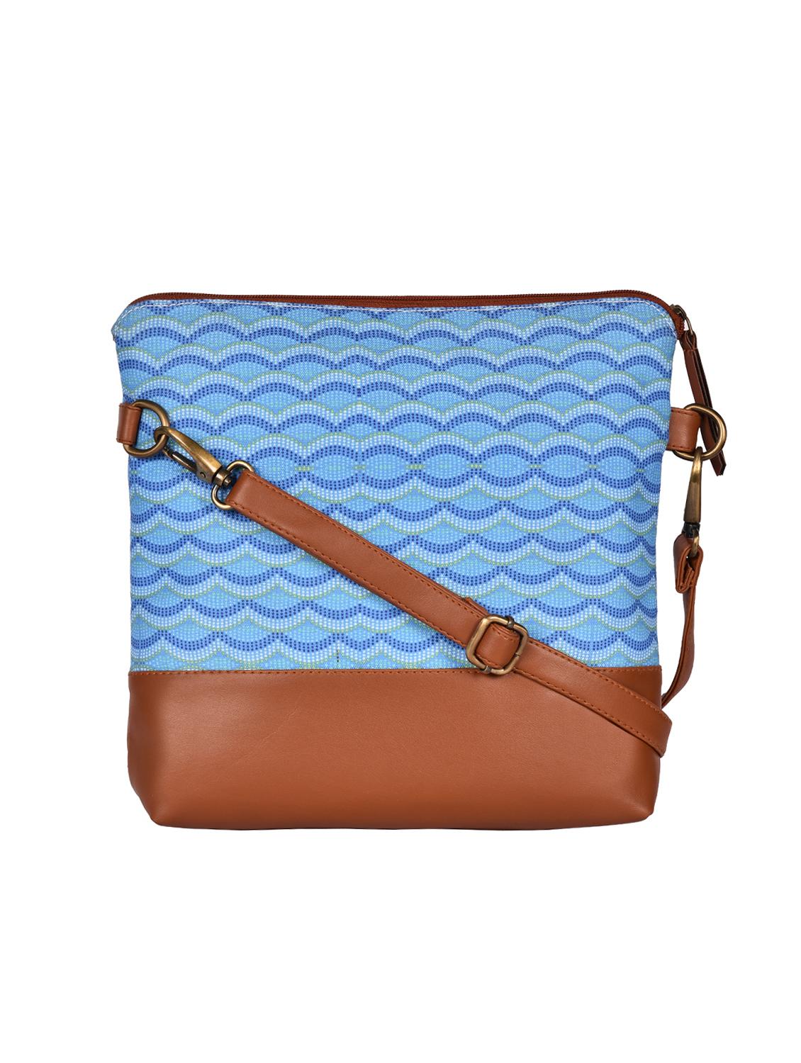 blue printed sling bag - 15920746 -  Zoom Image - 0