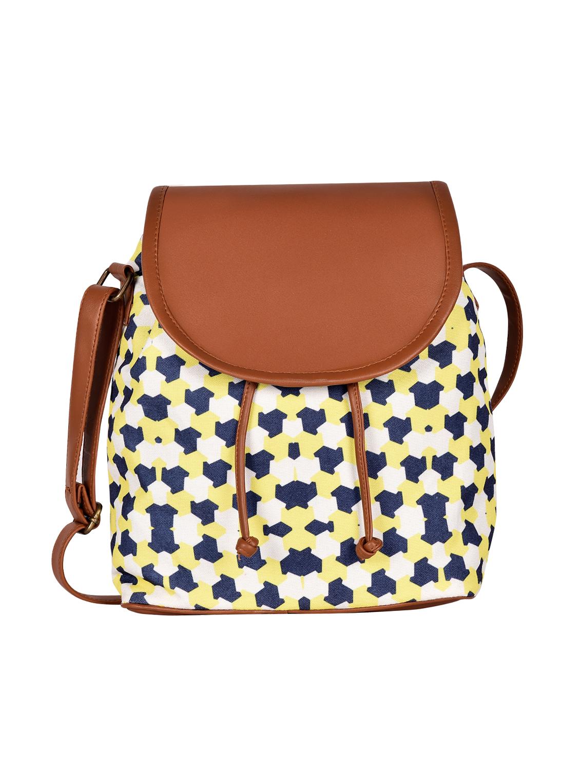 yellow canvas sling bag - 15920769 - Zoom Image - 0