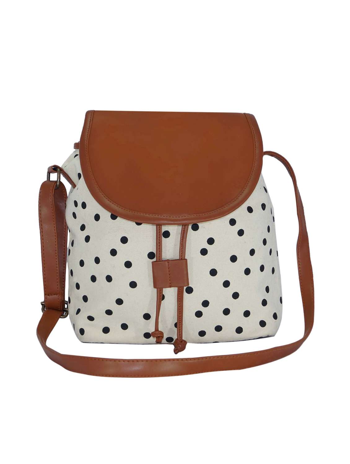 white canvas sling bag