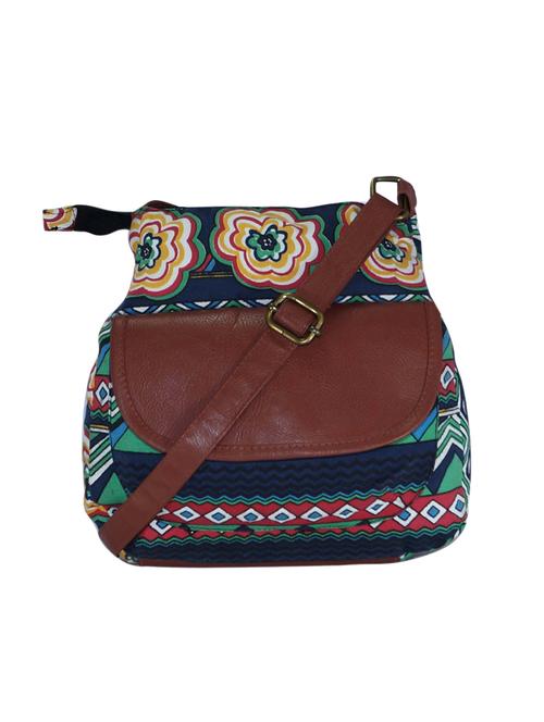 blue printed sling bag - 15920784 - Standard Image - 0
