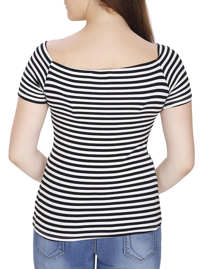 boat neck striped top - 15920924 - Standard Image - 2