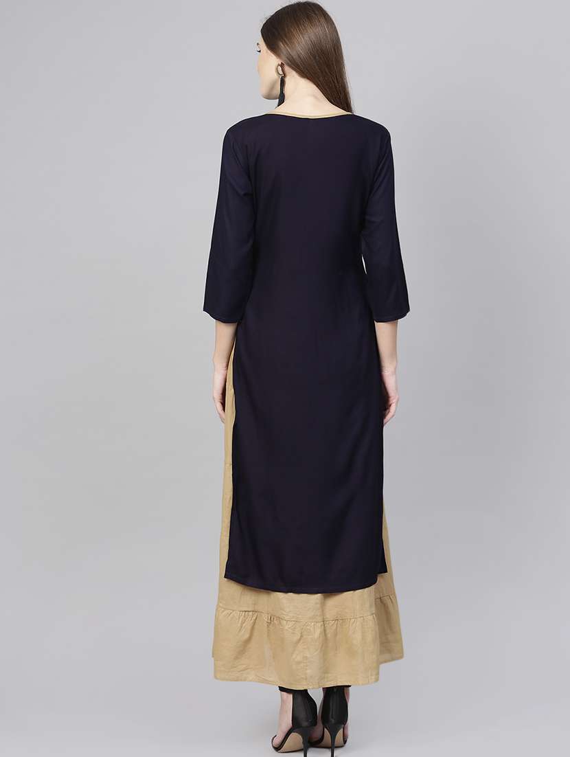 embroidered layered dress - 15921178 - Standard Image - 2
