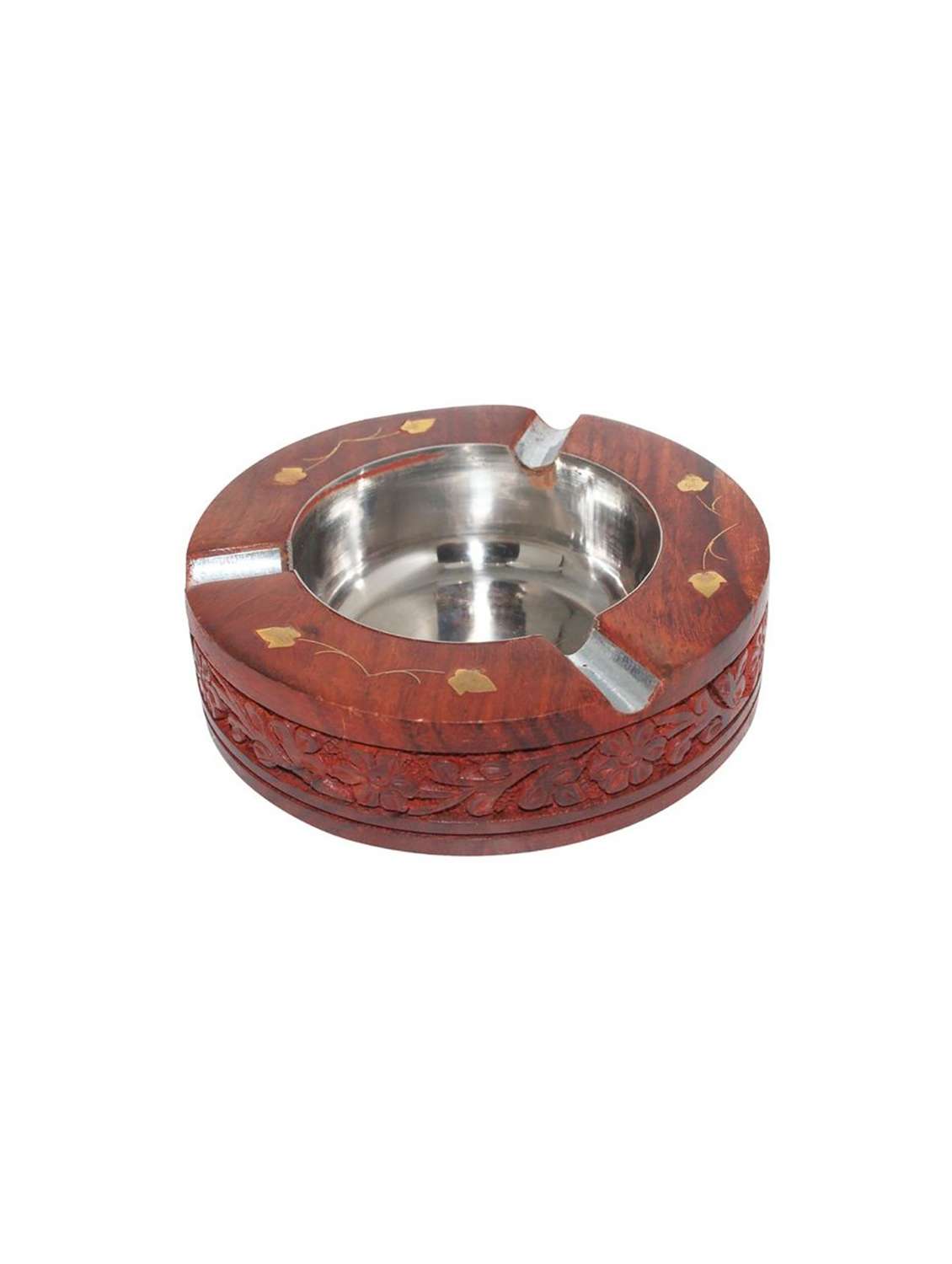 desi karigar brown wooden ash tray