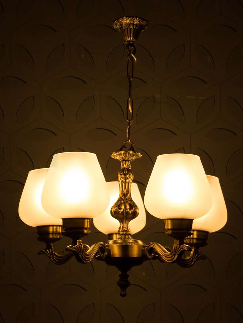 fos lighting  allure antique finish small 5 light chandelier