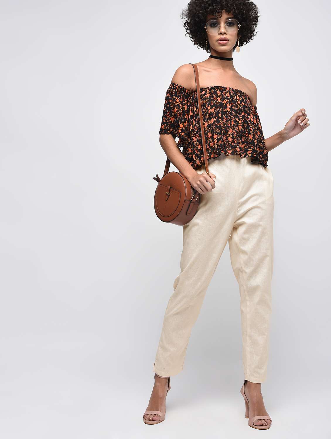 elasticated back cigarette pants