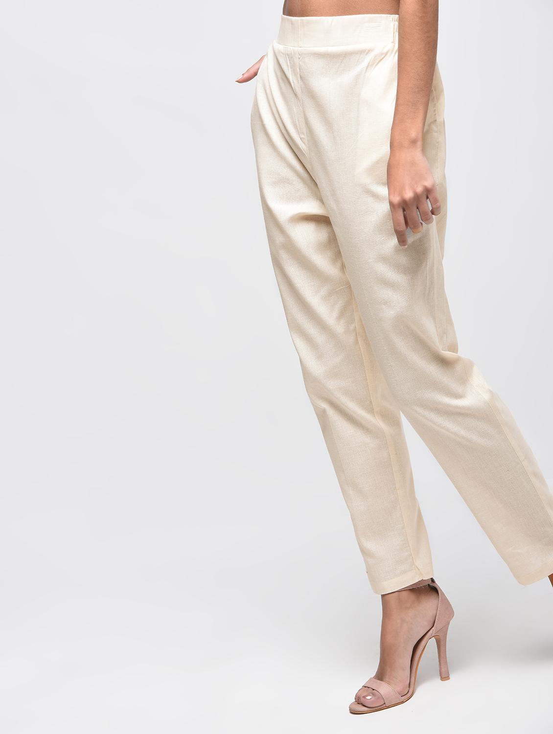 elasticated back cigarette pants - 15923477 - Standard Image - 2