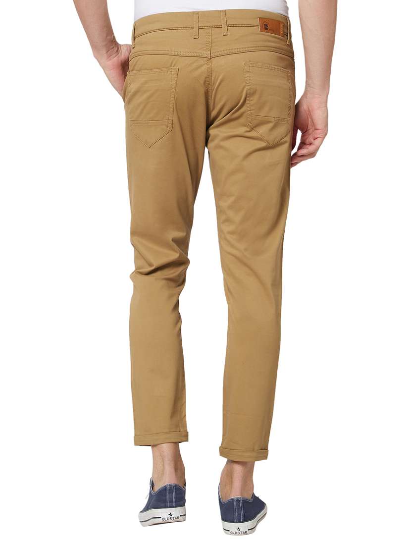 beige cotton plain jeans - 15926642 - Standard Image - 2