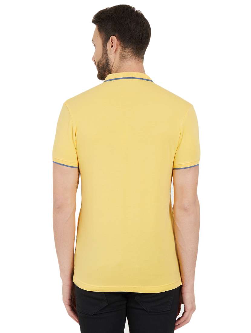 yellow cotton polo t-shirt - 15926727 - Standard Image - 2