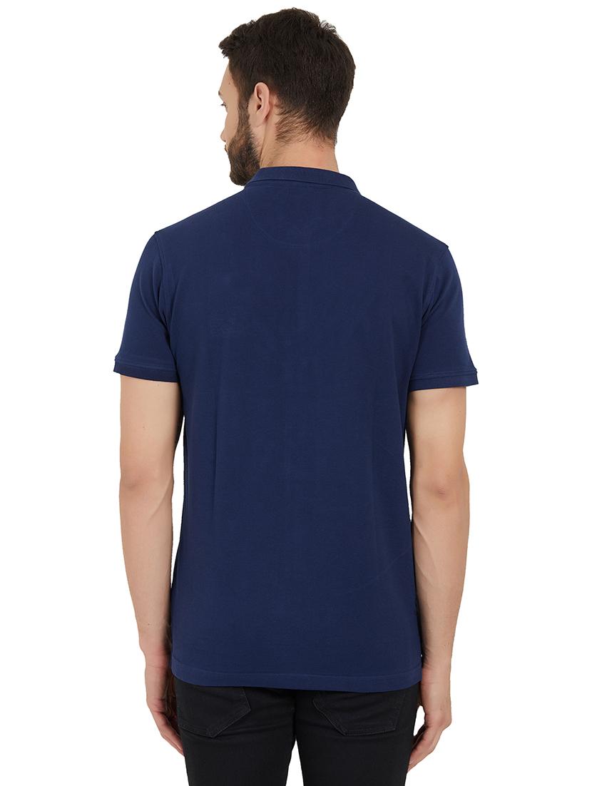 navy-blue cotton polo t-shirt - 15926744 - Standard Image - 2