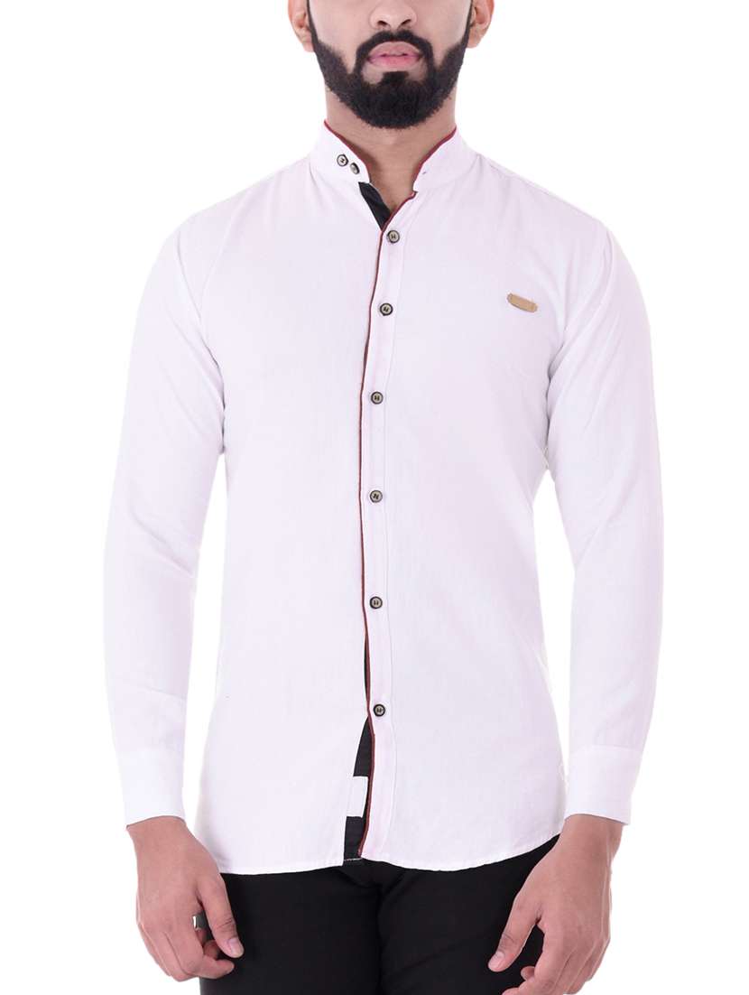 white cotton casual shirt
