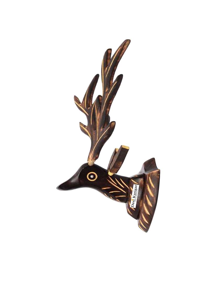 desi karigar wooden reindeer hanging 16"