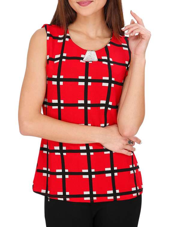 women's straight round neck top