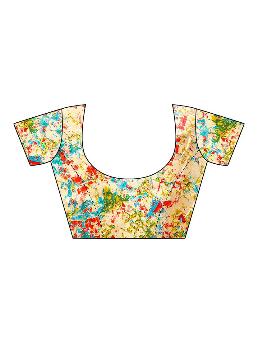 abstract printed mysore silk saree with blouse - 15932578 -  Standard Image - 2