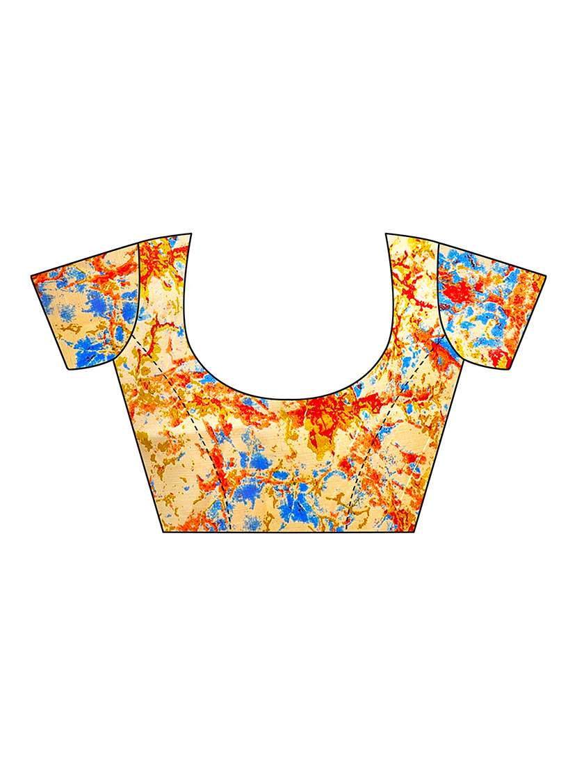 abstract printed mysore silk saree with blouse - 15932580 -  Standard Image - 2