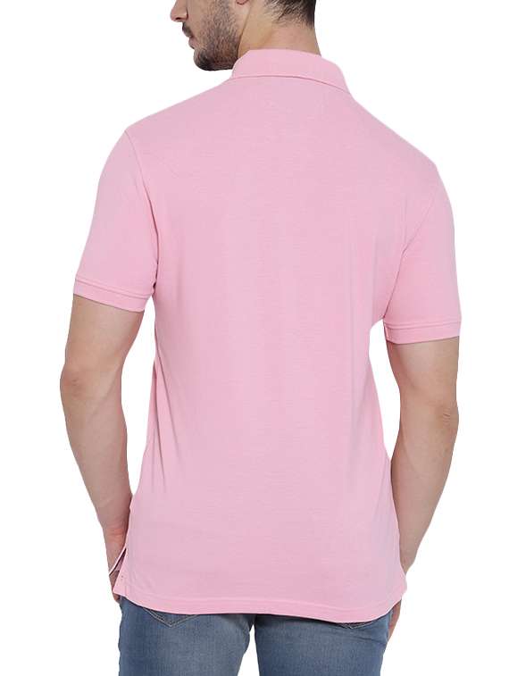 pink solid polo tshirt - 15932792 -  Standard Image - 2