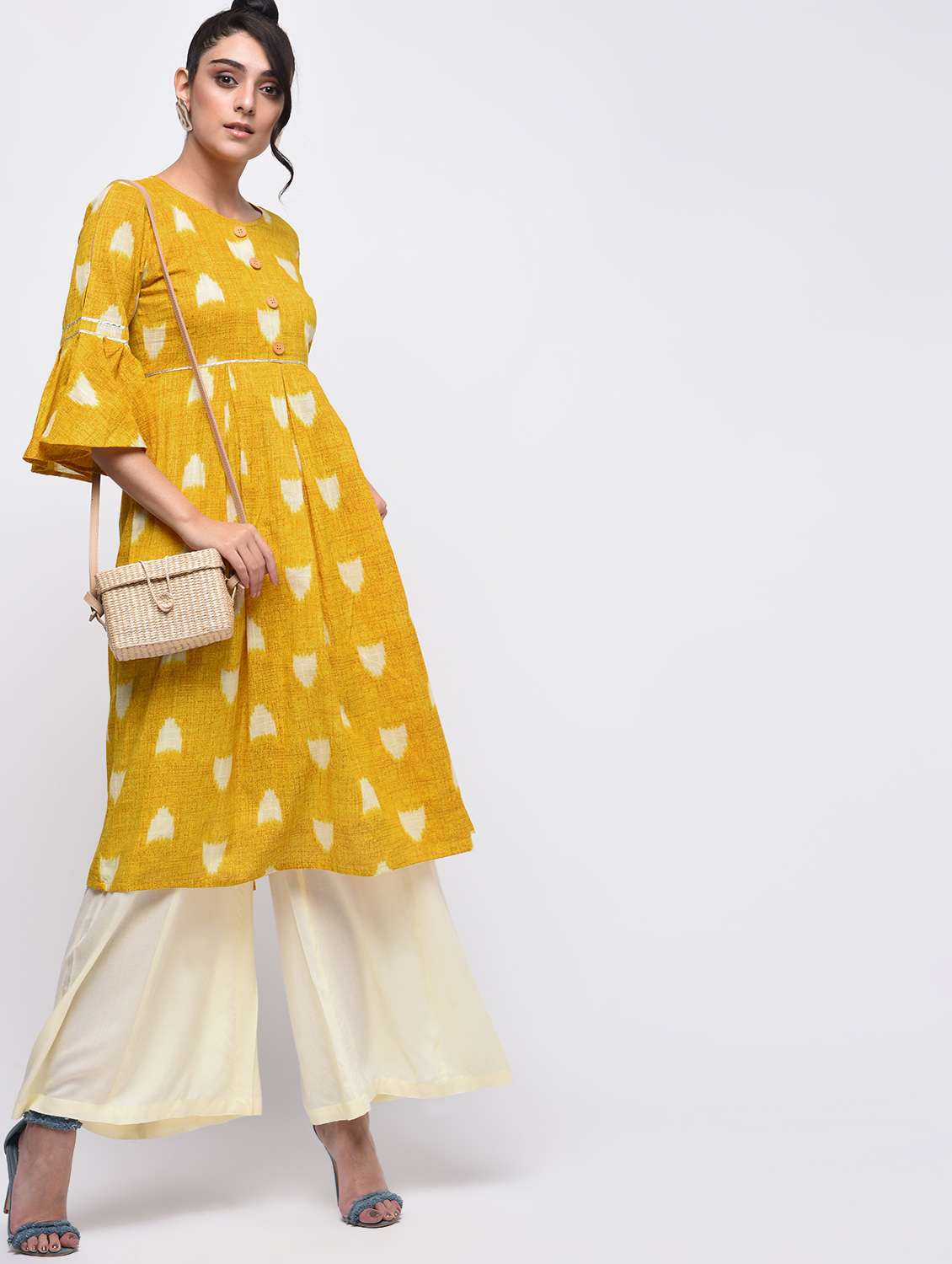flared bell sleeves kurta