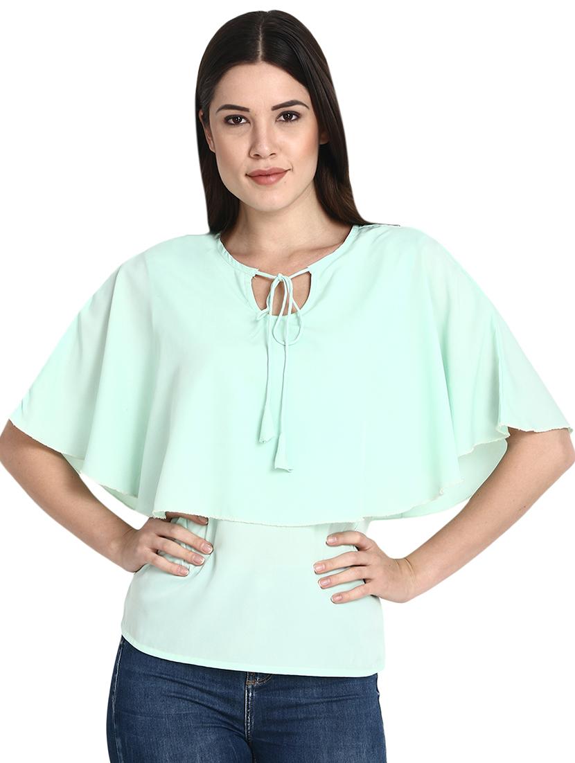 women's straight tie-up neck top - 15933736 - Zoom Image - 0