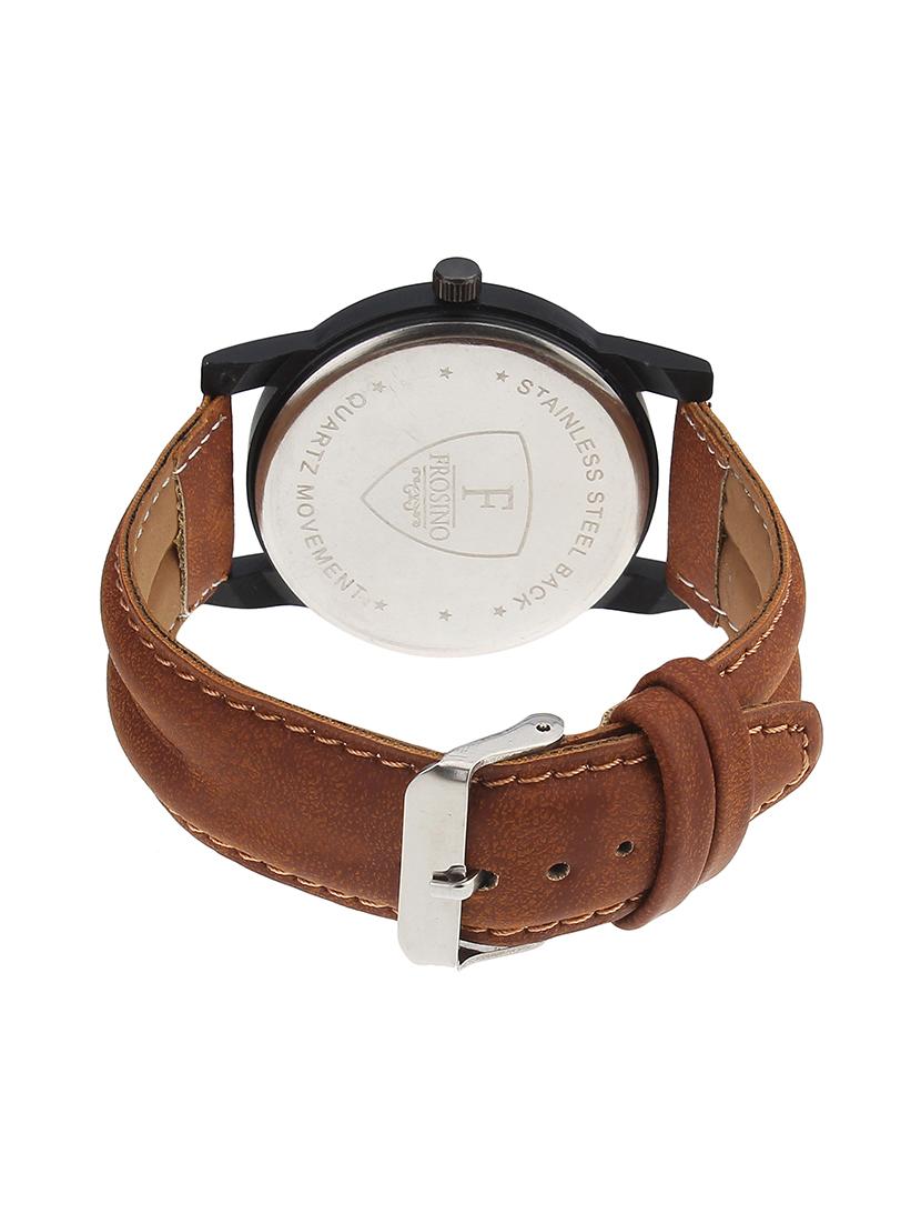 frosino beige strap analog watch for boys and men - 15933776 - Standard Image - 2