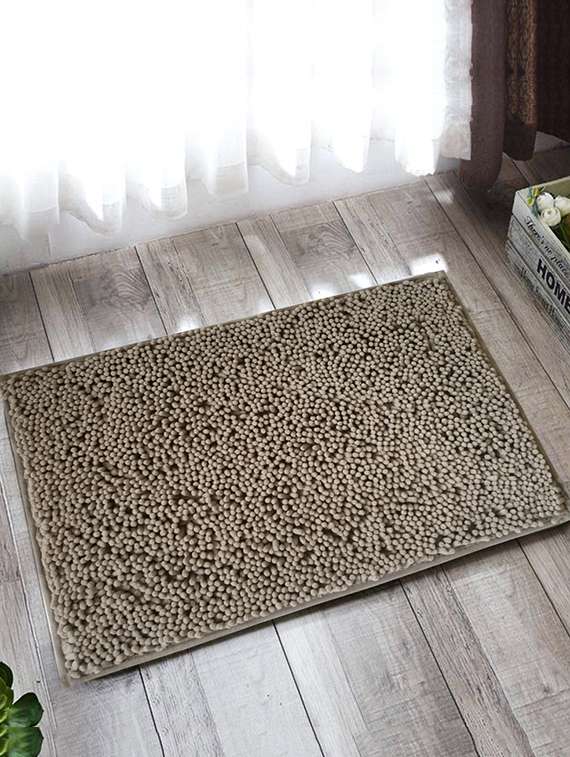 lushomes chenille dove thick and fluffy 2200 gsm bathmat