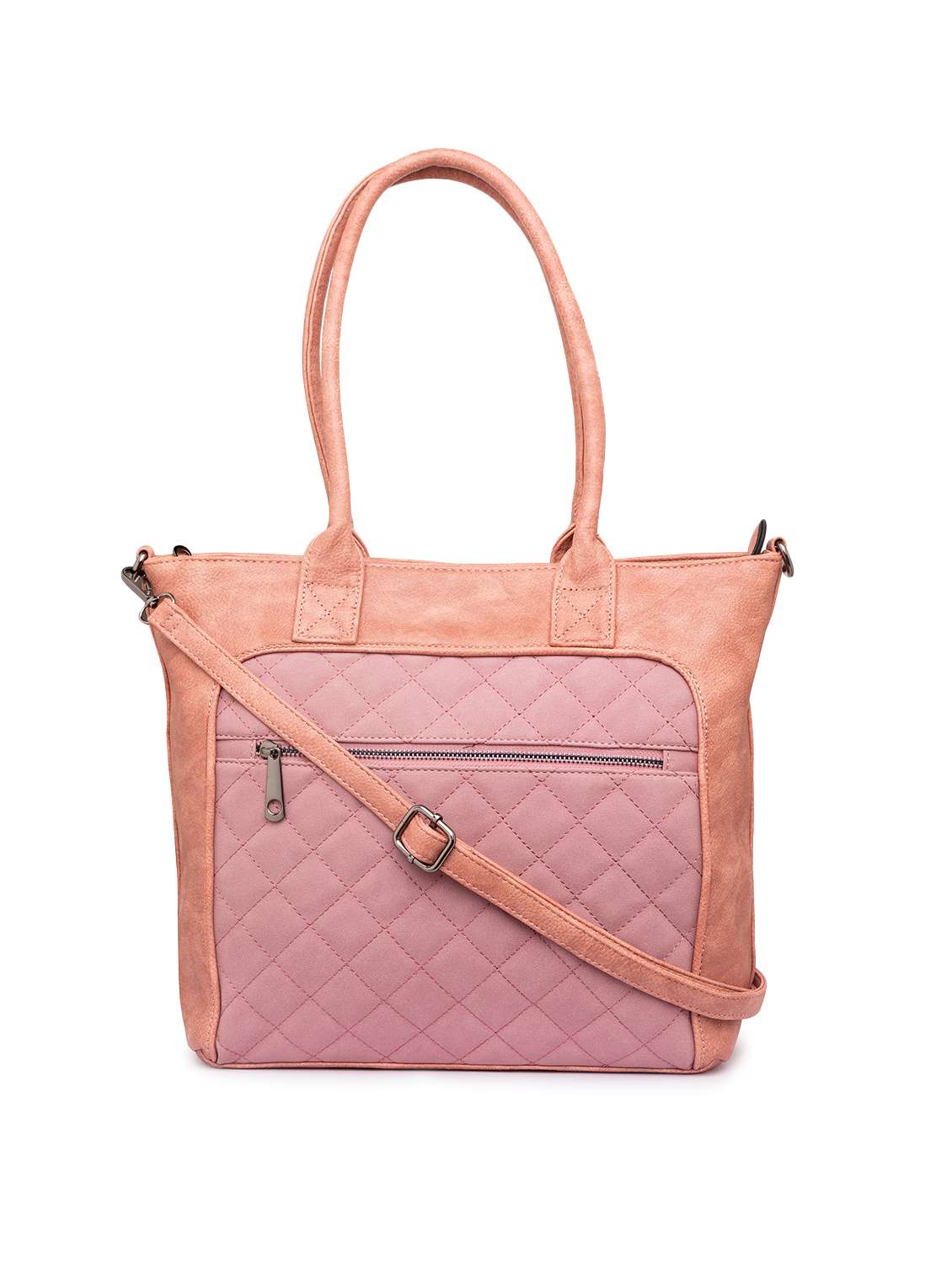 pink leatherette (pu) handbag