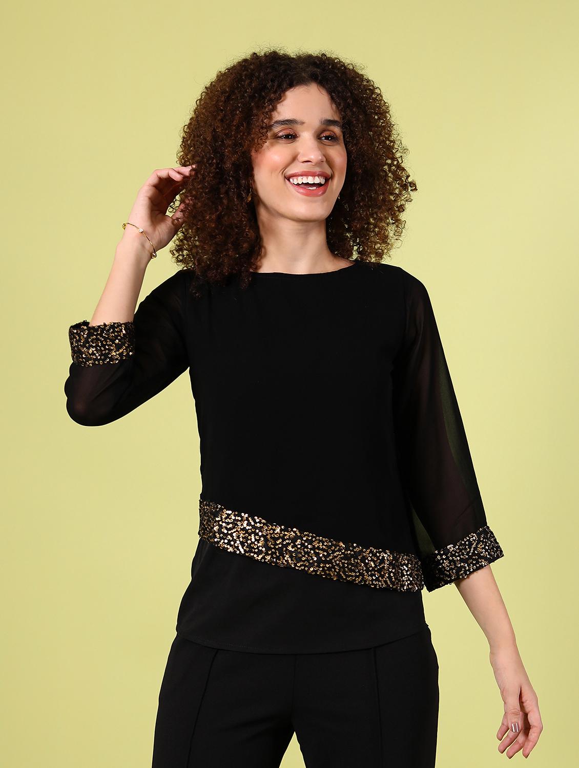 women's layered boat neck top