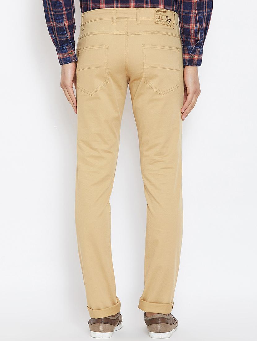 beige cotton blend chinos - 15945632 - Standard Image - 2
