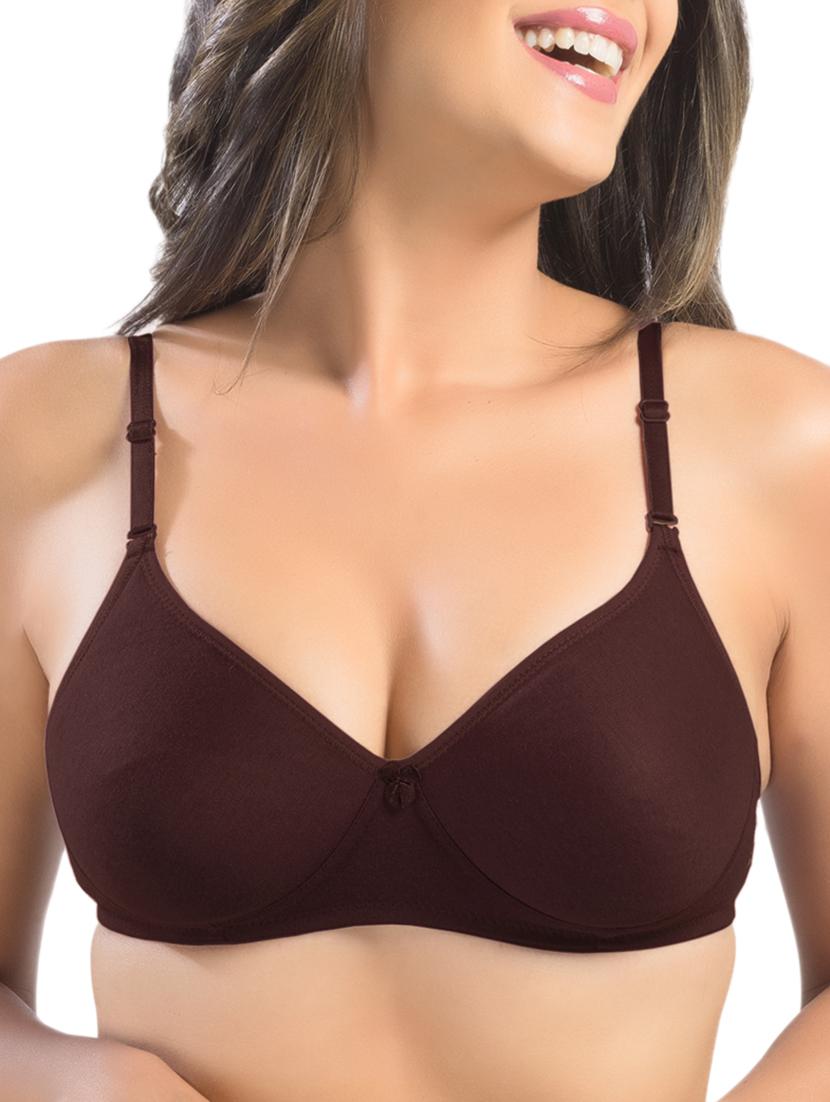 bow patch solid bra - 15946707 - Zoom Image - 0