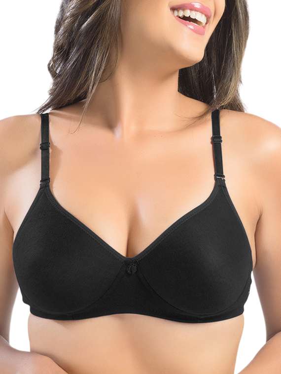 bow patch solid bra