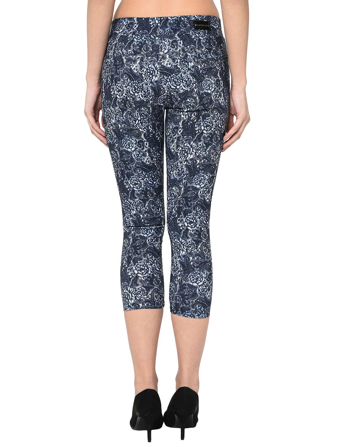 high rise floral capri - 15947339 - Standard Image - 2