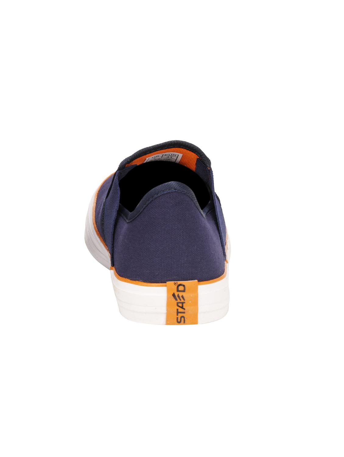 navy canvas casual slip ons - 15951416 - Standard Image - 2
