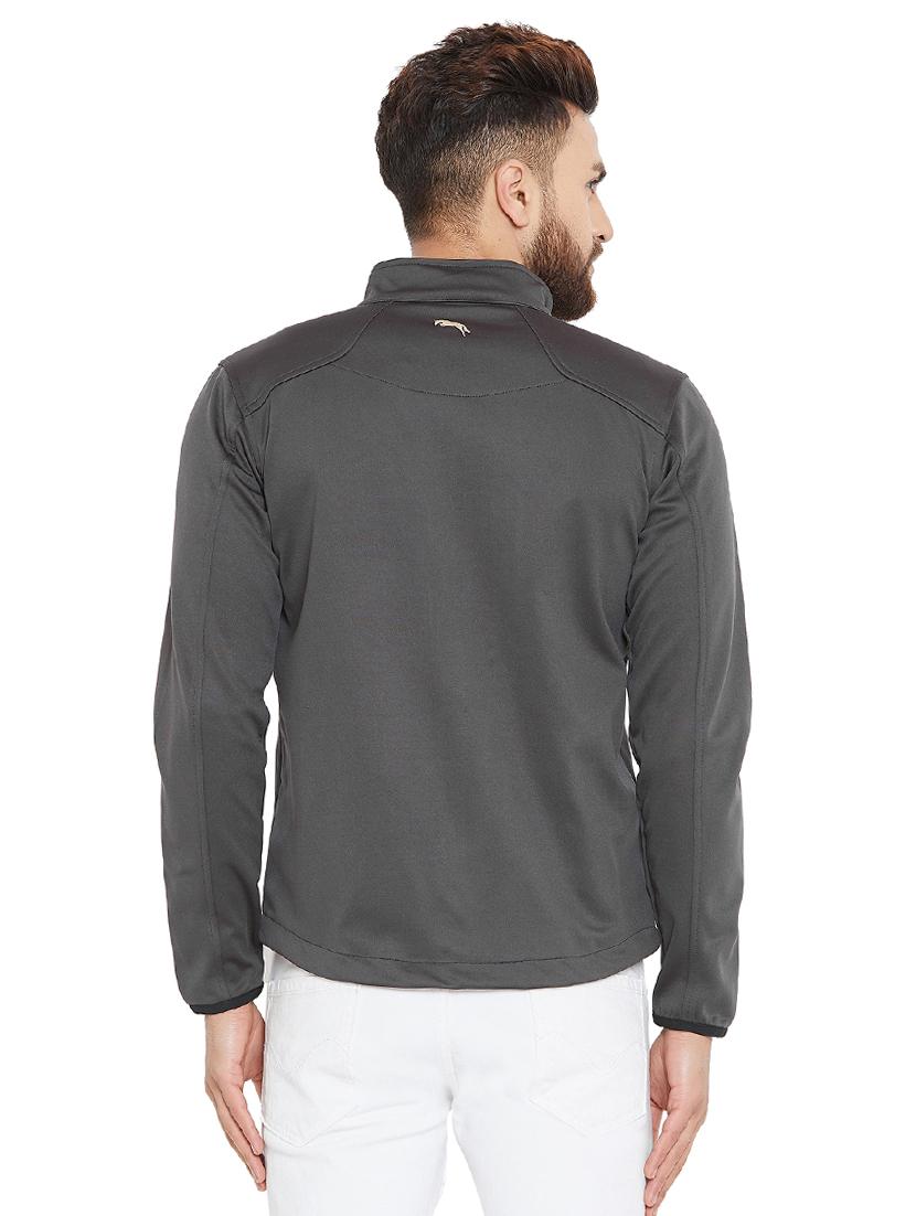 grey polyester casual jacket - 15953562 - Standard Image - 2