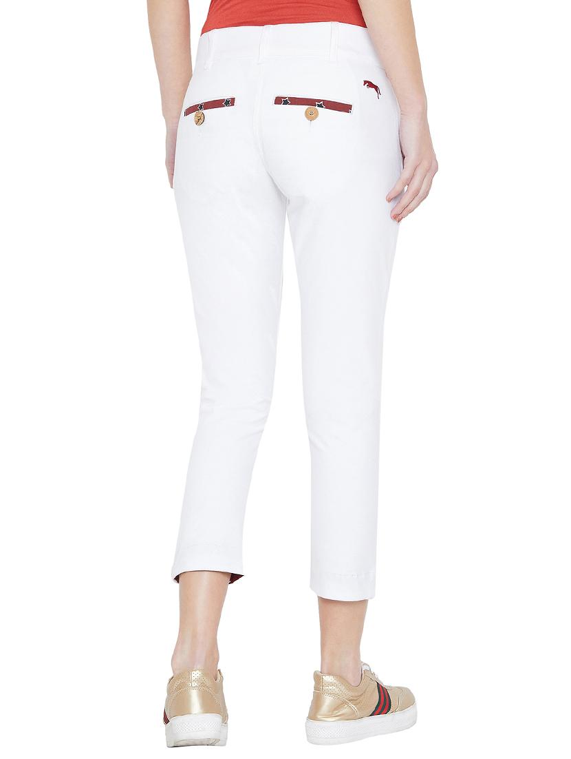 binding detail button closure cropped pant - 15953578 - Standard Image - 2