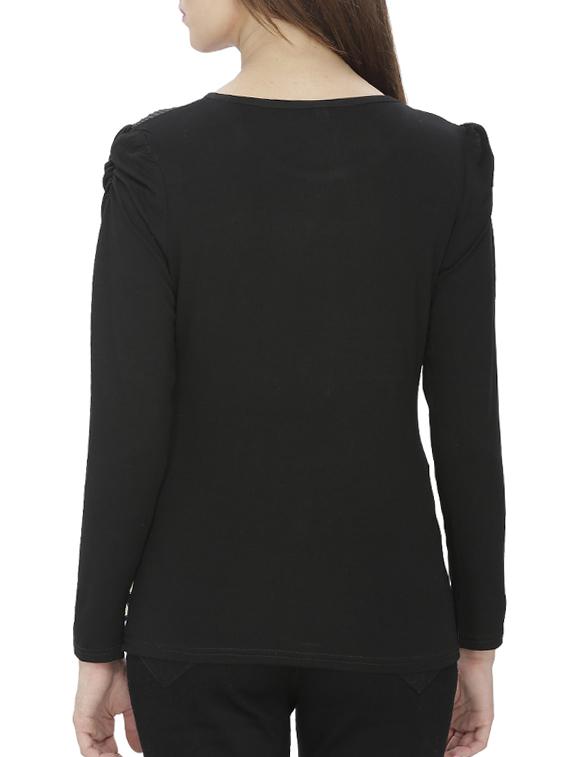 embellished mesh yoke top - 15953638 - Standard Image - 2