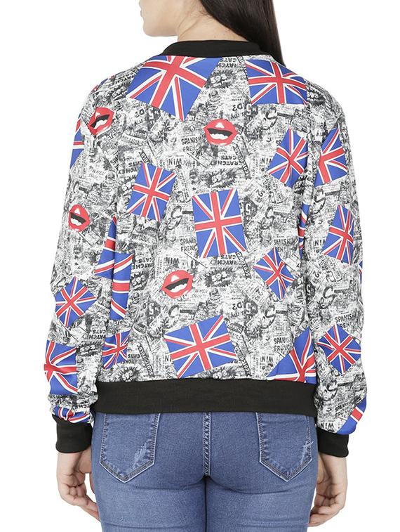 quirky print varsity jacket - 15953950 - Standard Image - 2