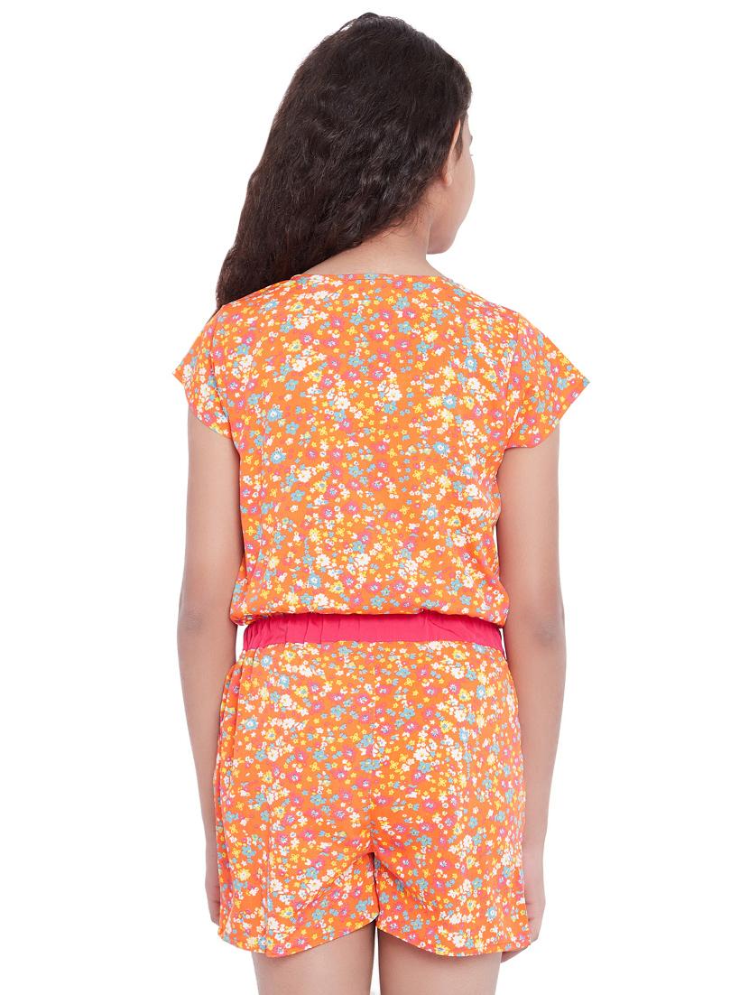 orange polyester playsuit - 15957012 - Standard Image - 2