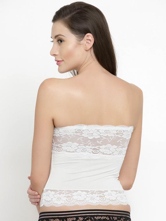 strapless laced bralette - 15962925 - Standard Image - 2